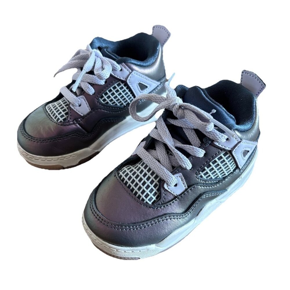 Jordan 4‎ Retro Monsoon Blue Toddler INFANT Size 7C Sneakers Shoes Play Sporty